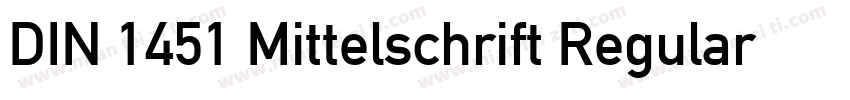 DIN 1451 Mittelschrift Regular字体转换
